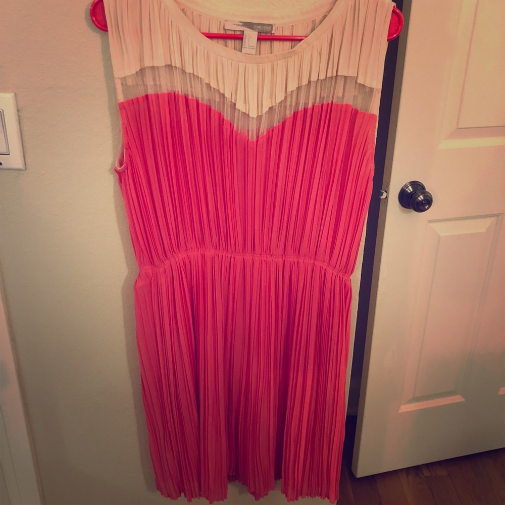Pink and tan Forever 21 dress